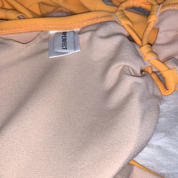 NWT DIXPERFECT Mustard Yellow Two Piece Swimsuit Tie Bikini - Picture 6 of 13